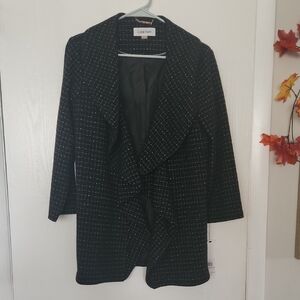 Calvin Klein Black and White Women's Blazer
